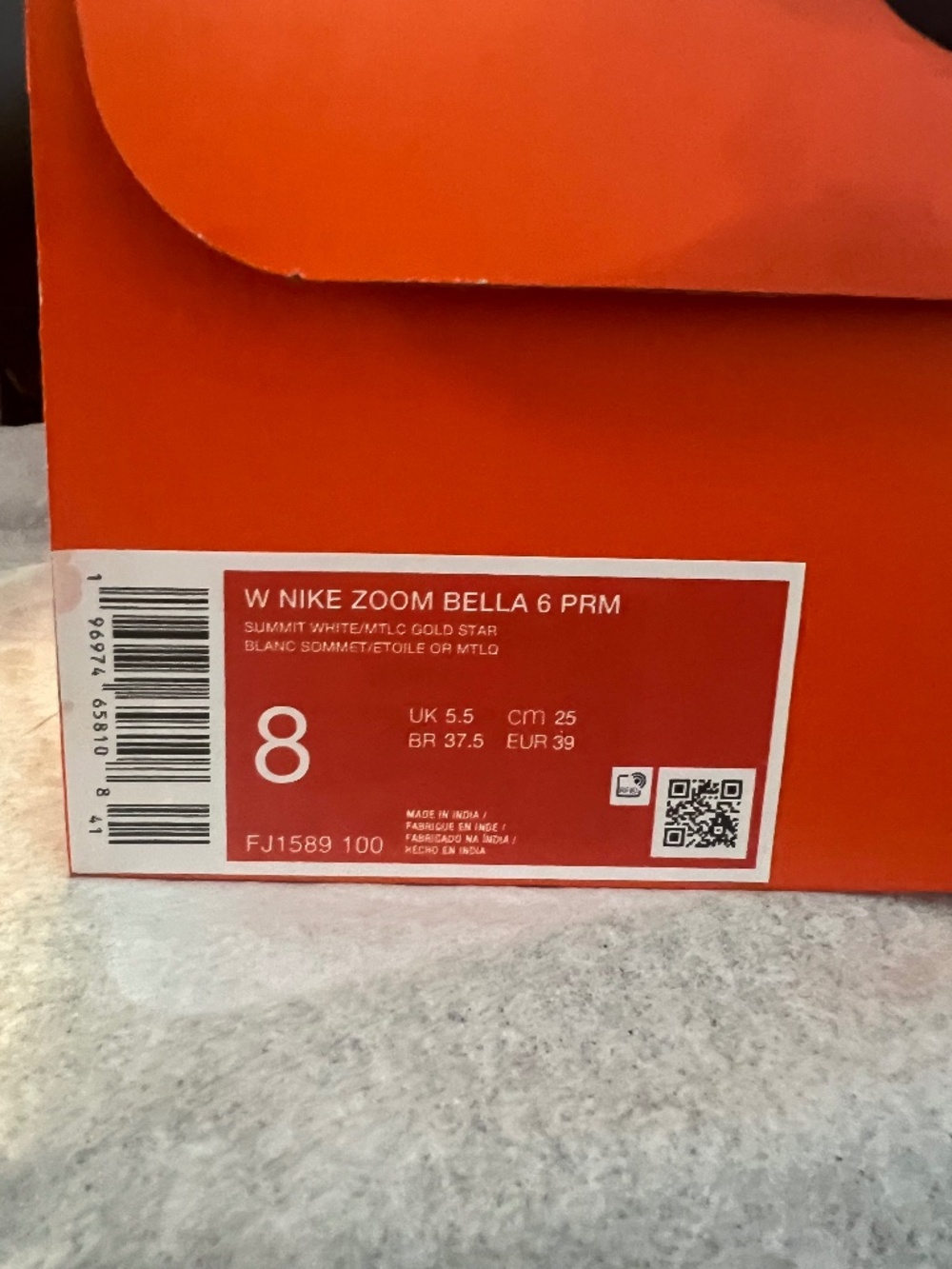 Nike Zoom Bella 6 Premium Summit White Gold Size 8 - Picture 11 of 12